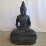 Beeld, Budha, Donkergrijs / Antraciet