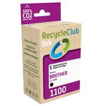 4x Cartridges voor Brother LC-1100 Zwart, RecycleClub, zwart