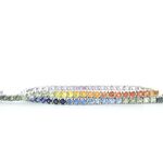 Gouden tennisarmband met 3.00 carat saffieren