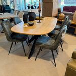 Set van 6 eetkamerstoelen groen