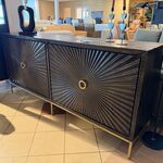 Dressoir walnut/goudkleurig