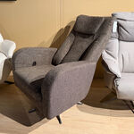 Relaxfauteuil, manueel verstelbaar d.m.v. gasveer grijs