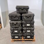 9x Kunststof transport koffer