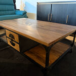 Salontafel, open, 4 lades bruin
