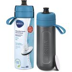 6x Waterfilterfles, BRITA, fill&go active blue, blauw