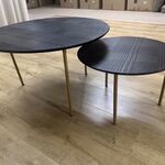 Set van 2 salontafels zwart