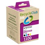 2x Cartridge multipack, Recycleclub, lc1100, zwart, cyaan, magenta, ge