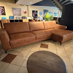 Hoekbank met lounge cognac