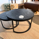 Set van 2 salontafels zwart