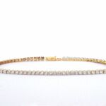 Gouden tennis armband met natuurlijke diamanten