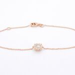 Rosegouden armband met een diamanten bedel