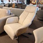 Relaxfauteuil, elektrisch verstelbaar, design wit