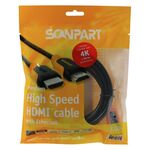 4x HDMI kabel 3 meter – 4K Ultra HD@60Hz, Scanpart, zwart