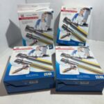 4x Gas aansluitset belgische standaard, Scanpart, geel, dn12 100 cm