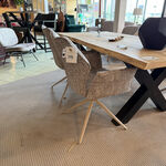 Set van 4 eetkamerstoelen grijs/wit