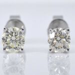 Witgouden diamanten oorbellen van 1.00 carat