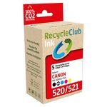 3x Canon 520/521 inktcartridge multipack, RecycleClub
