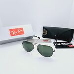Rayban zonnebril Aviator Large Metal gunmetal green