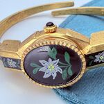 Vintage Swiss Made Edelweiss Bangle Horloge