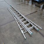 3-delige uitschuifbare ladder met gevelrol, 3×12-treeds
