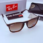 Rayban Zonnebril Chris tortoise gradient brown