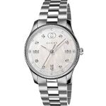 Gucci G-Timeless parelmoer dameshorloge met diamanten accenten