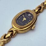 Helbros goldplated dameshorloge met diamant