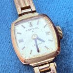 Vintage Pontiac Coquet goldplated mechanisch dameshorloge