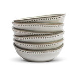 4x Pastaborden set van 6 stuks – Ø17,5 cm – parelwit, VIDI, Sapore