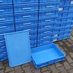 Ca. 40x Opslagbakken met klikdeksel, Blauw