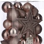 Ca. 134x Kerstballen set, House Of Seasons, diverse kleuren