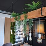 Rustieke plafondlamp met 6 lampen