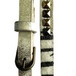 4x Dozen Dames leren riemen – Lang en Smal, panter / zebra print, dive