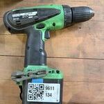 Accu schroefboormachine, Hitachi, DS18DVB, groen/zwart