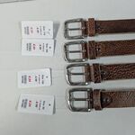 Ca. 16x Leren heren riemen Sluis Leder, bruin, diverse maten
