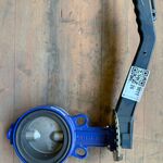 Industriële vlinderklep, AMRI, DN100 PN10/16, blauw/zwart/grijs, DN100