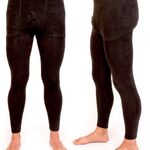 Ca. 48x Heren thermo onderbroek lang, zwart, L/XL