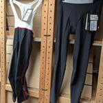 2x Fietsbroek met zeem RH+, zwart / wit, mt L