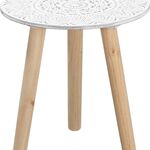 Ca. 12x Bijzettafel, rond, wit blad, 30 cm