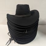 Ca. 18x Cowboy hoed vilt, zwart, 56 – 58