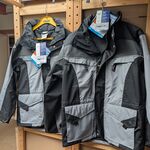 2x Werkjas / parka voor in de zomer, Hydrowear, zwart / grijs, mt S