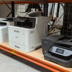 3x All-in-one printer, HP, Brother