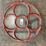 Rond rozet-stalraam, Historisch, Roodbruin, diameter 47,5 cm