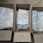 Ca. 27x Handtassen, crème, diverse maten