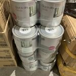 Ca. 20x Blikken verf  quick dry gloss, B&Q, wit