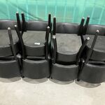 9x Horecastoelen, bruin/zwart
