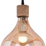 3x Hanglamp druppelvorm, amber, 24 x 27 cm