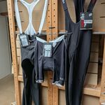 3x Fietsbroek met zeem RH+, zwart / wit, mt XL