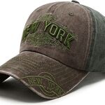 Ca. 14x Baseball cap new York, bruin / olijf, one size