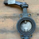 Industriële vlinderklep, FAF Armaturen, DN100 PN16, blauwgrijs/zwart,